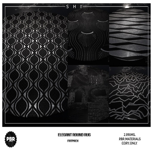 'Shi' Elegant Round Rug [PBR] Fatpack- 