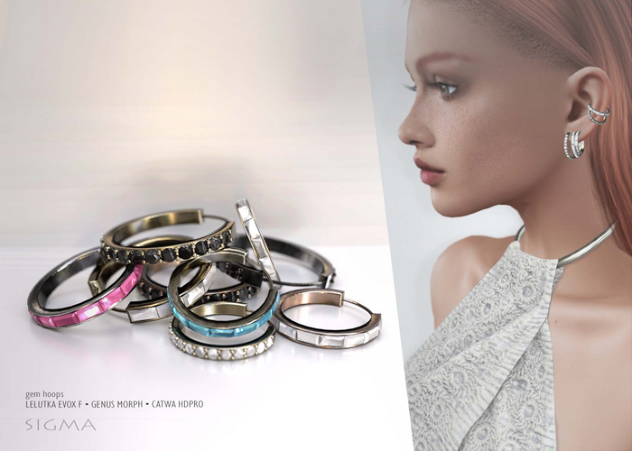 SIGMA Gem hoops 
