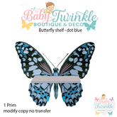 ZLD butterfly shelf - dot blue