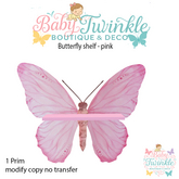 ZLD butterfly shelf - pink
