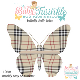 ZLD butterfly shelf -tartan