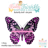 ZLD butterfly shelf - dot pink