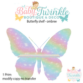 ZLD butterfly shelf - ombree