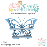 ZLD Wall Shelves butterfly - light blue