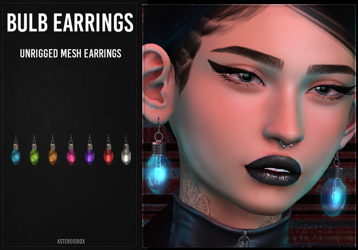 AsteroidBox. Bulb Earrings