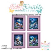 ZLD sweet dreams forrest animal pink -14