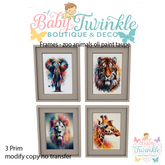 ZLD Frames - zoo animals oli paint taupe