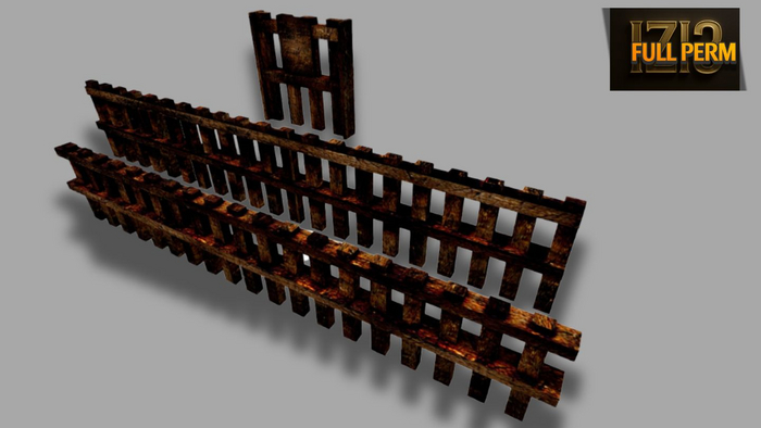 Mesh Wood Fence 3 set Full perm isabelleize