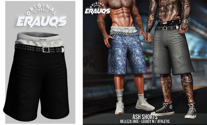 [ ERAUQS ] - Ash Shorts - 12
