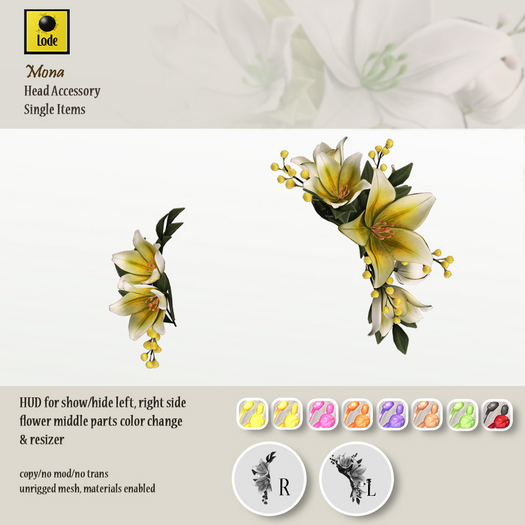 *LODE* Head Accessory - Mona [Yellow]