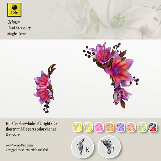 *LODE* Head Accessory - Mona [Violet]