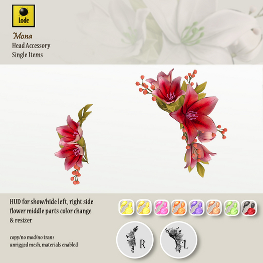 *LODE* Head Accessory - Mona [Pink]