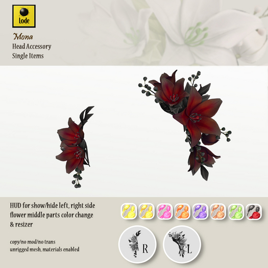 *LODE* Head Accessory - Mona [Dark]
