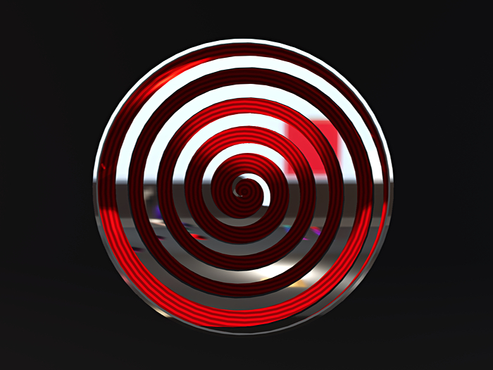 Mesh Hypnotic Spiral Flat Design