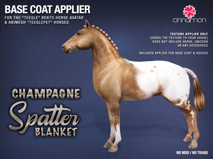 *CINNAMON* Teegle base coat_ Spatter Blanket Champagne