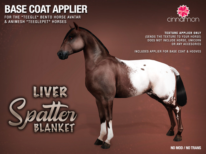*CINNAMON* Teegle base coat_ Spatter Blanket Liver