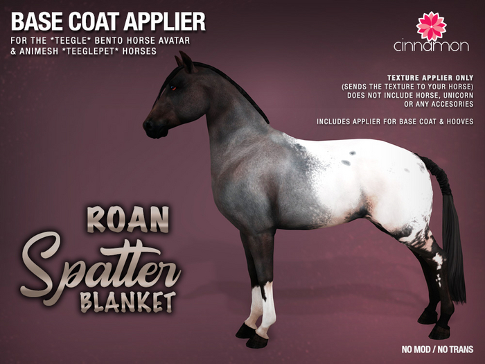 *CINNAMON* Teegle base coat_ Spatter Blanket Roan
