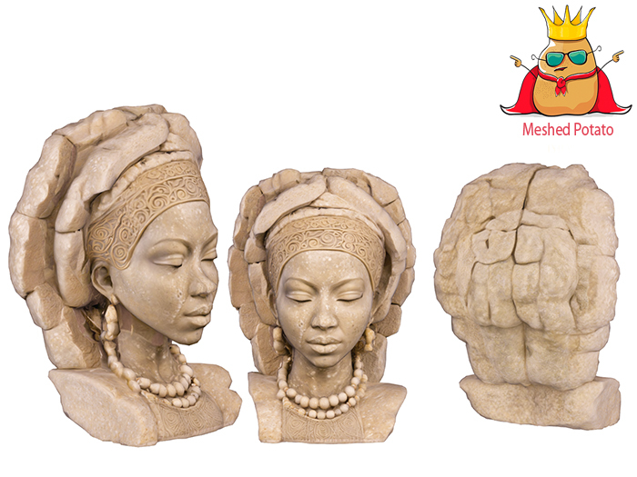  Woman Stone Bust Full Perm