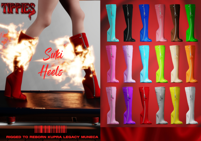 TIPPIES. Suki Heels In Red