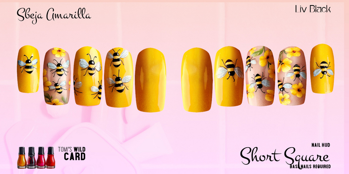 Nail HUD - Short Square -  Sbeja Amarilla