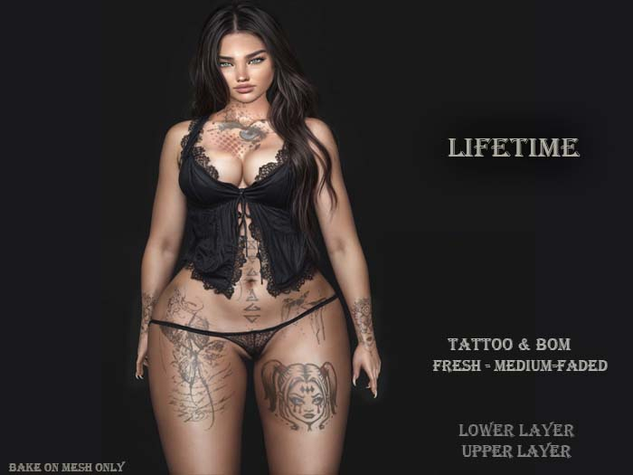 Lifetime ''Bom'' Tattoo  0121
