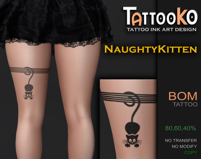 [TattooKO] Tattoo NaughtyKitten