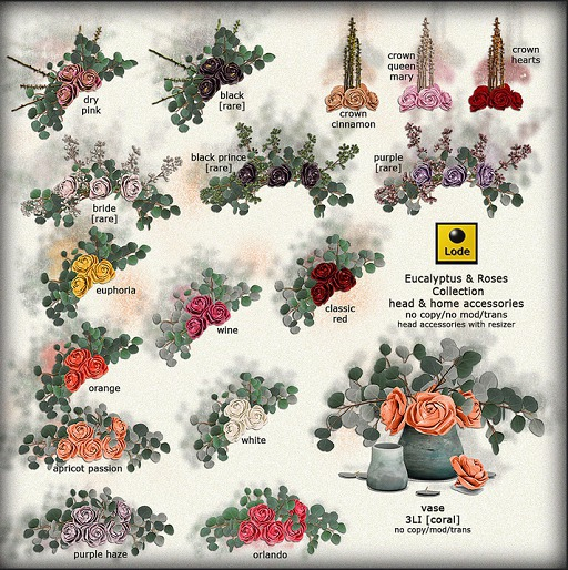 *LODE* Head Accessory - Eucalyptus & Roses Crown [cinnamon]