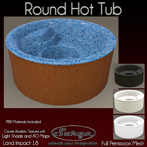 Round Hot Tub - Original Full Permission Mesh
