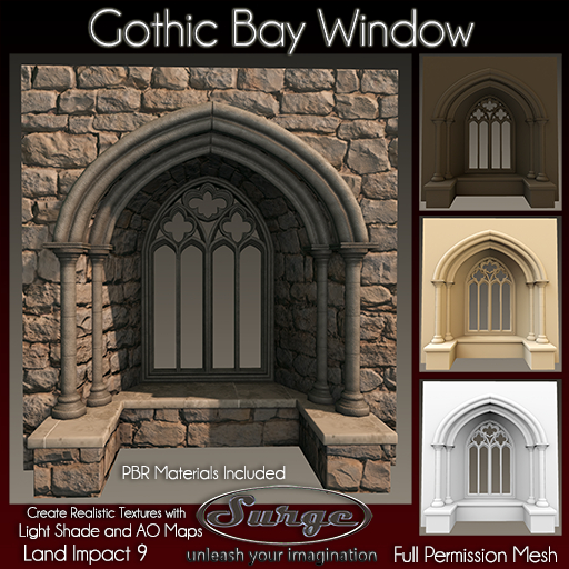 Gothic Bay Window - Original Full Permission Mesh