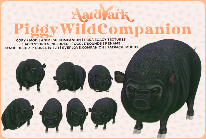 Aardvark : Piggy Wild Companion - Black