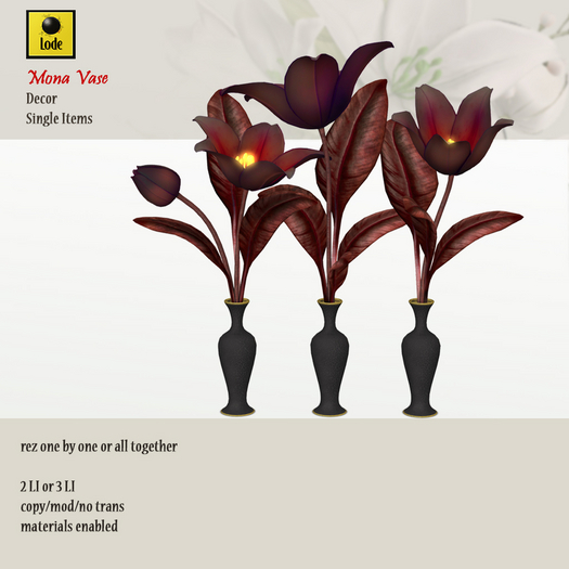 *LODE* Decor - Mona Vase [dark]