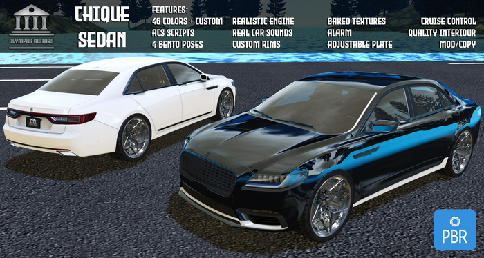 Olympus Motors | Chique Sedan [in 46+ colors] *PBR*