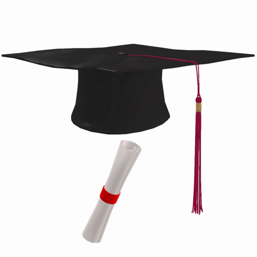 PINK GRADUATION CAP & DIPLOMA SET (ADD)