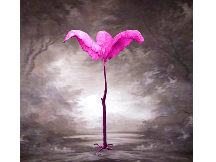 panache ostrich feather tree -pink