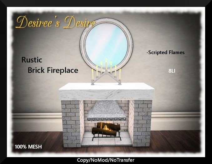 ::::Desiree's Desire:::: Rustic Brick Fireplace Decor UNPACK