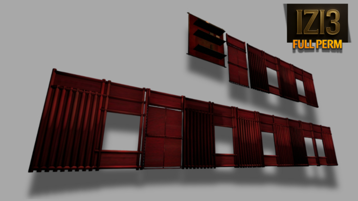Walls Bamboo Structure Builder  6 set Full Perm