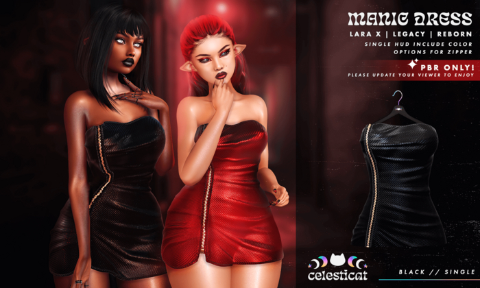 [Celesticat] Manic Dress - Black