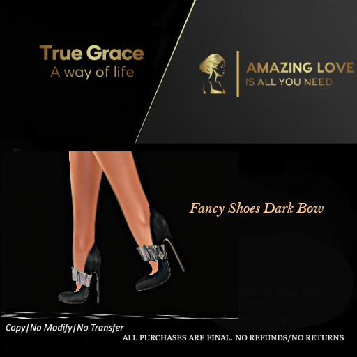 Fancy Shoes Dark Bow - Reborn
