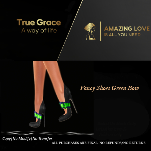 Fancy Shoes Green Bow -LaraX