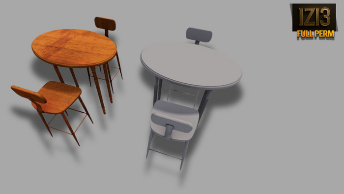 Mesh Table, Bar & Chairs - Full Perm