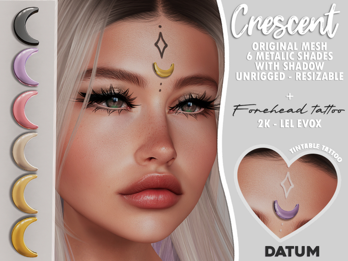 DATUM // CRESCENT ♡ [GEM + TATTOO] ☾ .⭒˚ 