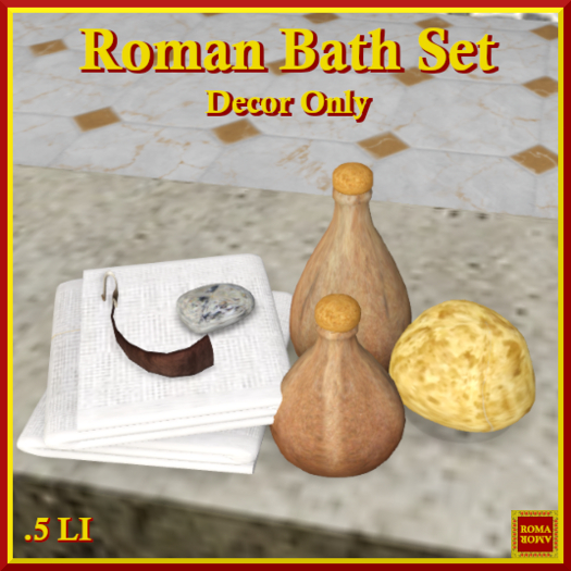 Roman Bath Set,  C/M. .5LI