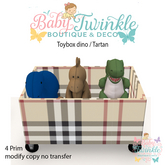 ZLD toybox dino / tartan