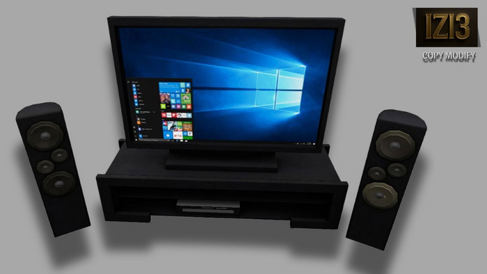 Mesh TV Set (TV, Stand & Speakers) - Copy & Modify