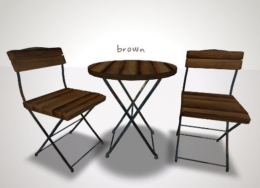 garden table set / brown