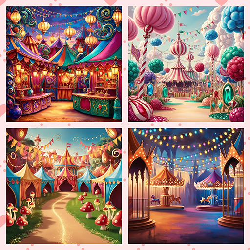 PIXEL POP!  Carnival Backdrops