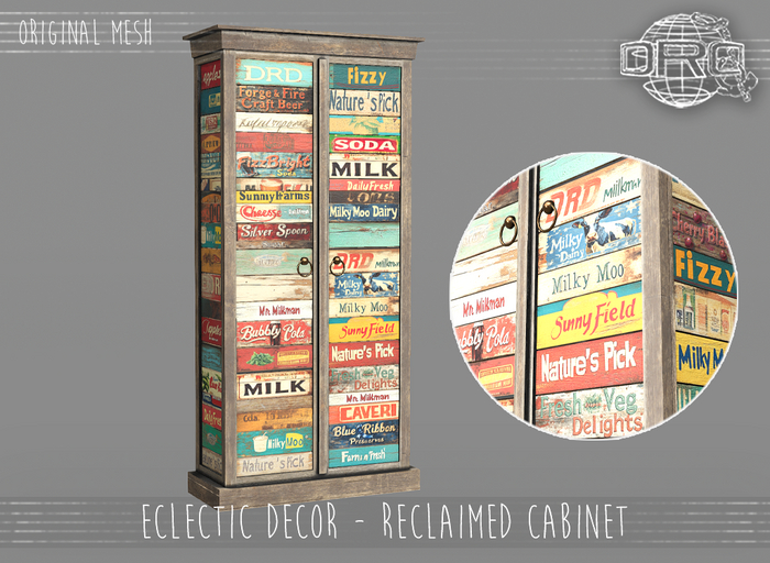 -DRD- Eclectic Decor - Reclaimed Cabinet