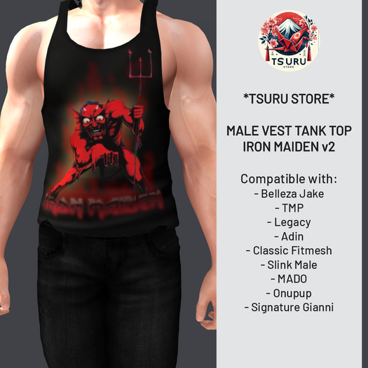 *TS* Male Tank Top Iron Maiden v2