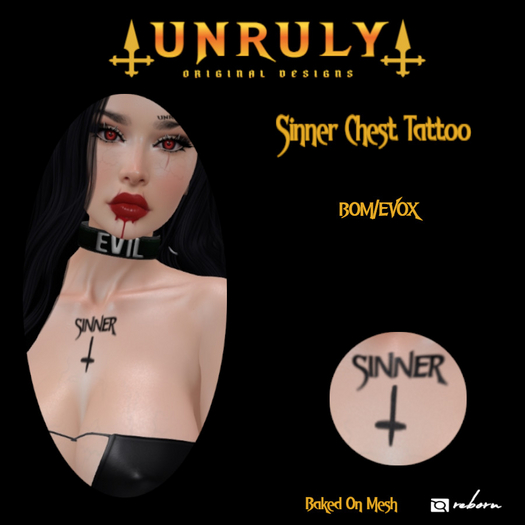 Unruly Sinner Tattoo