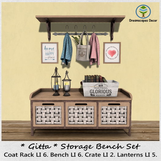 *Gitta* Storage Bench Set - Dreamscapes Decor